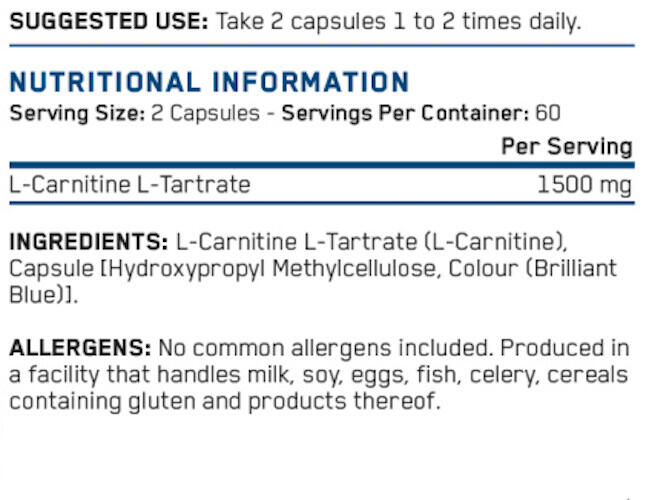 L-Carnitine - L-Carnitine 1500 - 120 Gélules 3/3