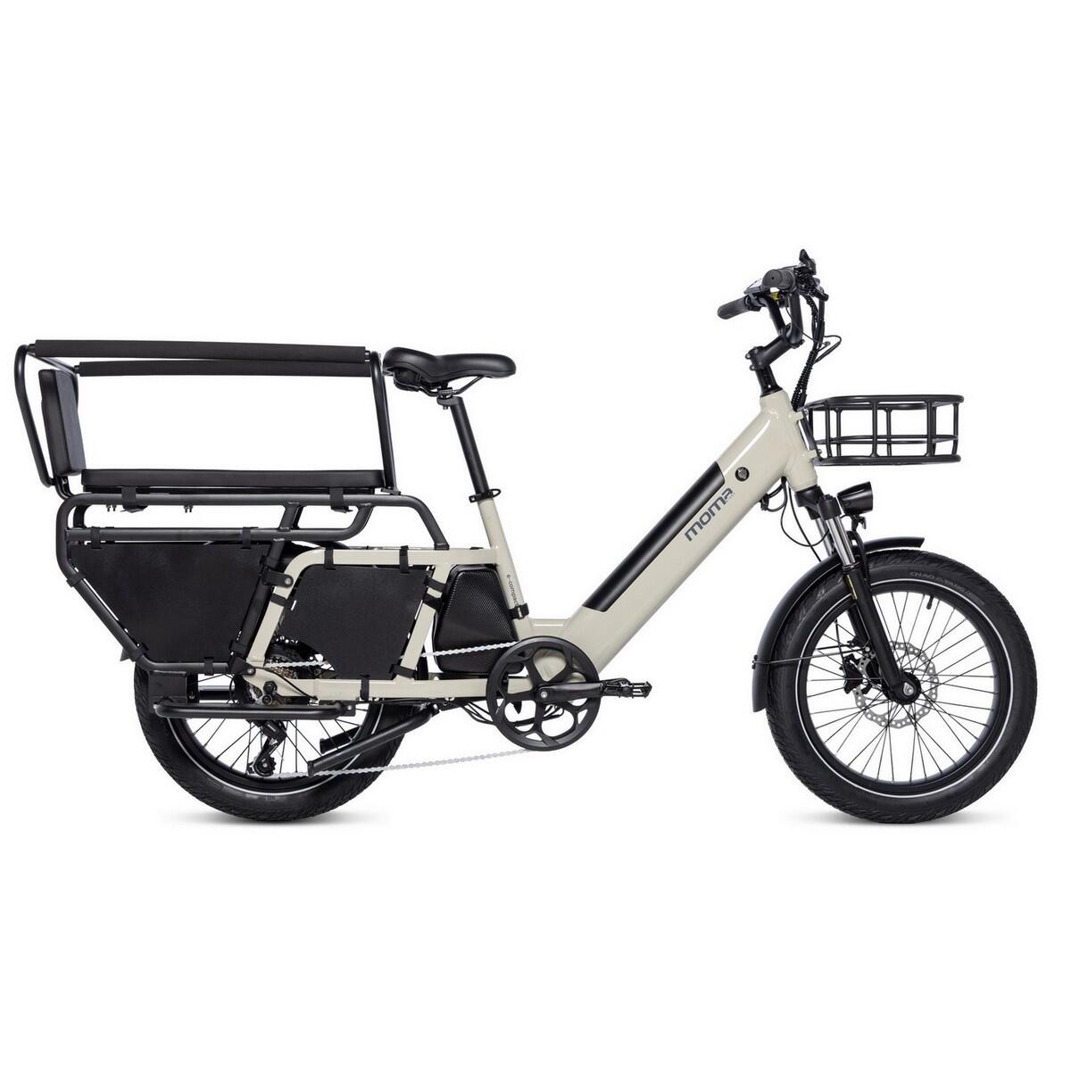 MOMA BIKES Cargobike Elétrica Compactaail, SHIMANO 7v, até 100 km, Bateria 48V15Ah
