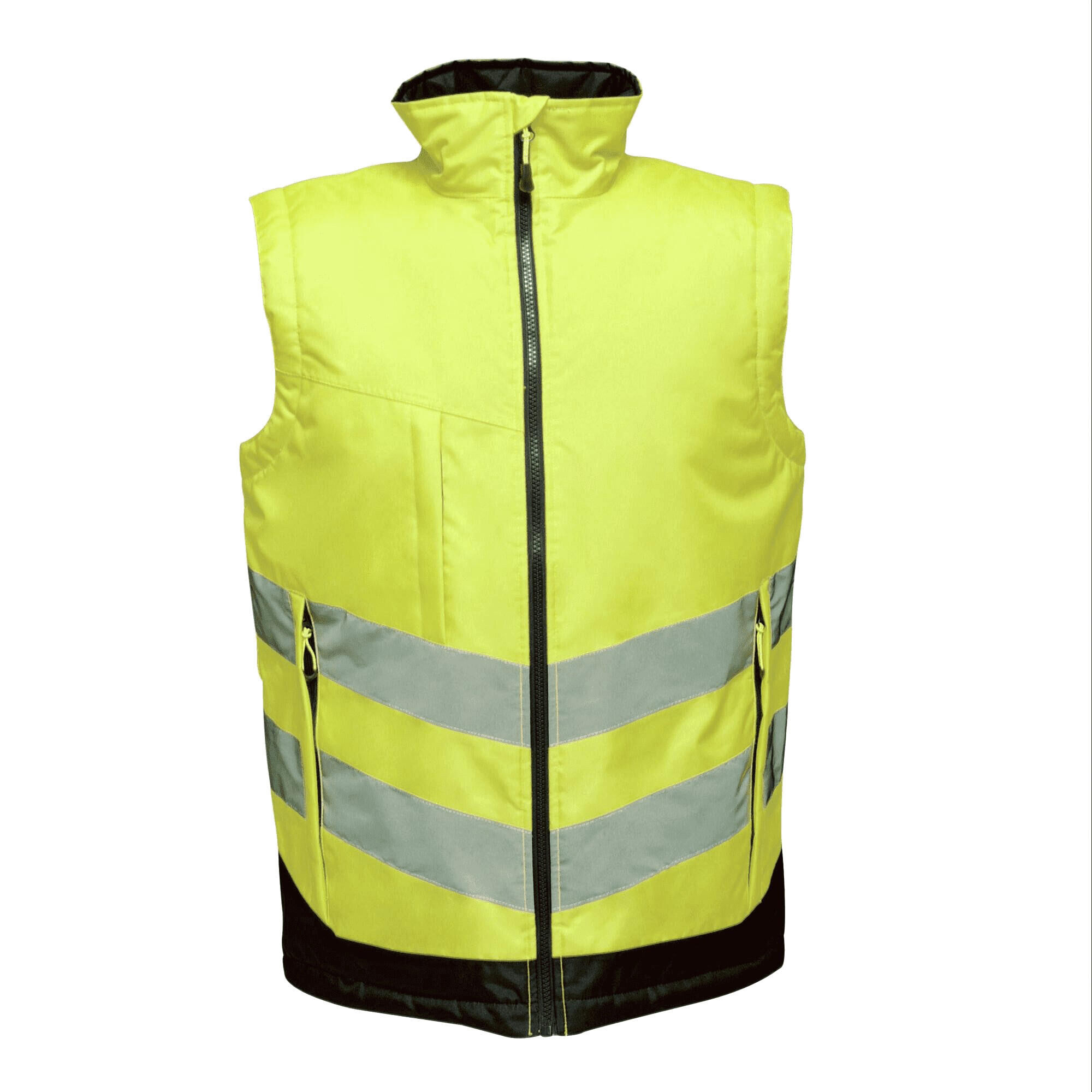 REGATTA Professional Mens Hi Vis Pro Body Warmer (Yellow/Navy)