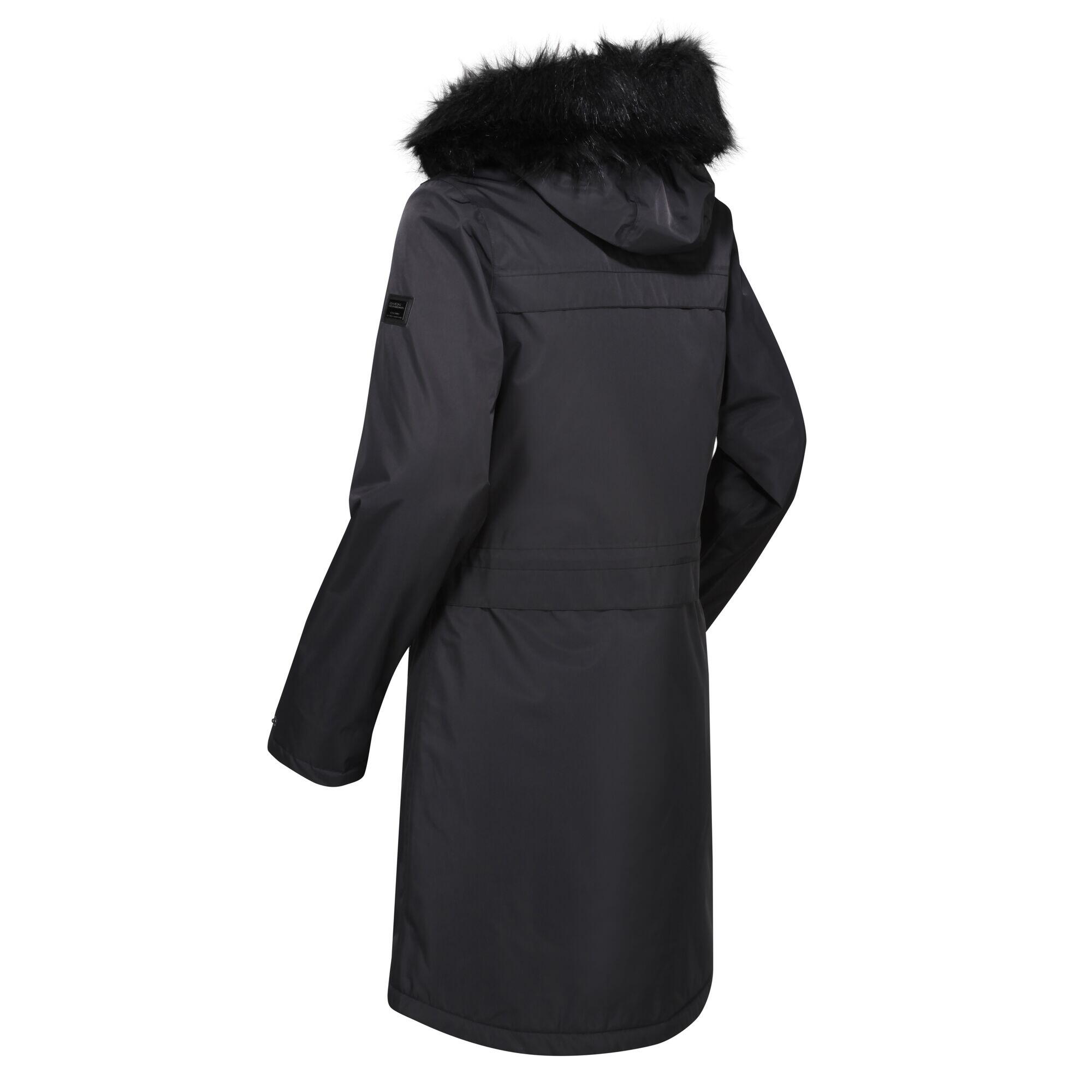 Womens/Ladies Lexis Parka (Black) 3/5