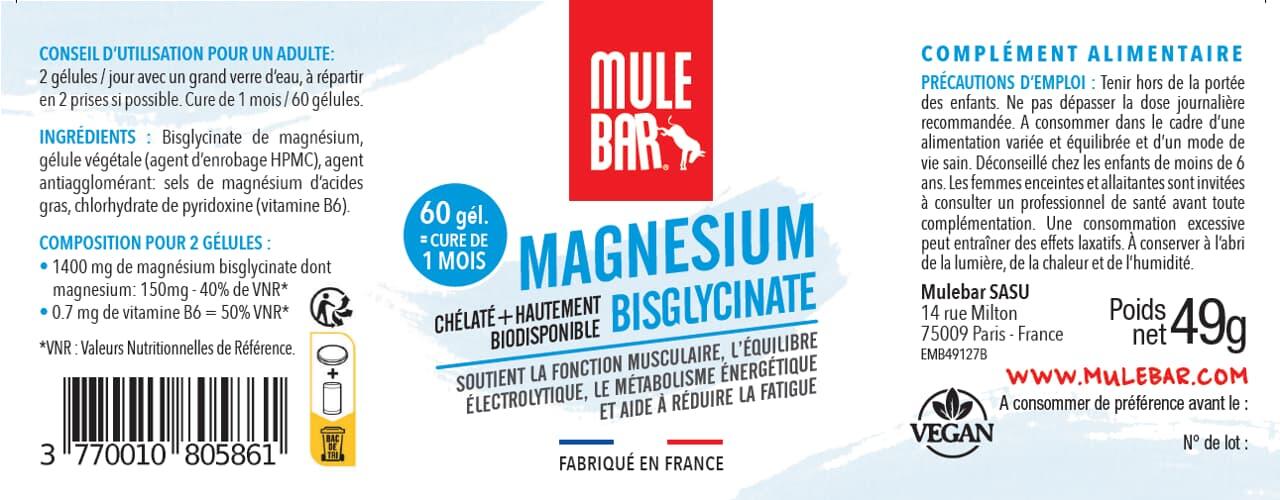 Magnésium Bisglycinate Mulebar 5/6