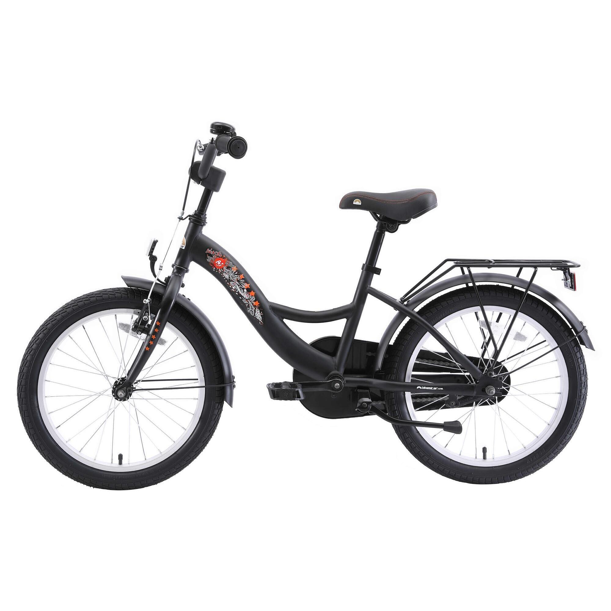 Bikestar - Vélo Enfant 18 Pouces À Partir De 5 - 7 Ans, Vtc Classic - Vélo Enfant - Noir - Taille Unique - Decathlon