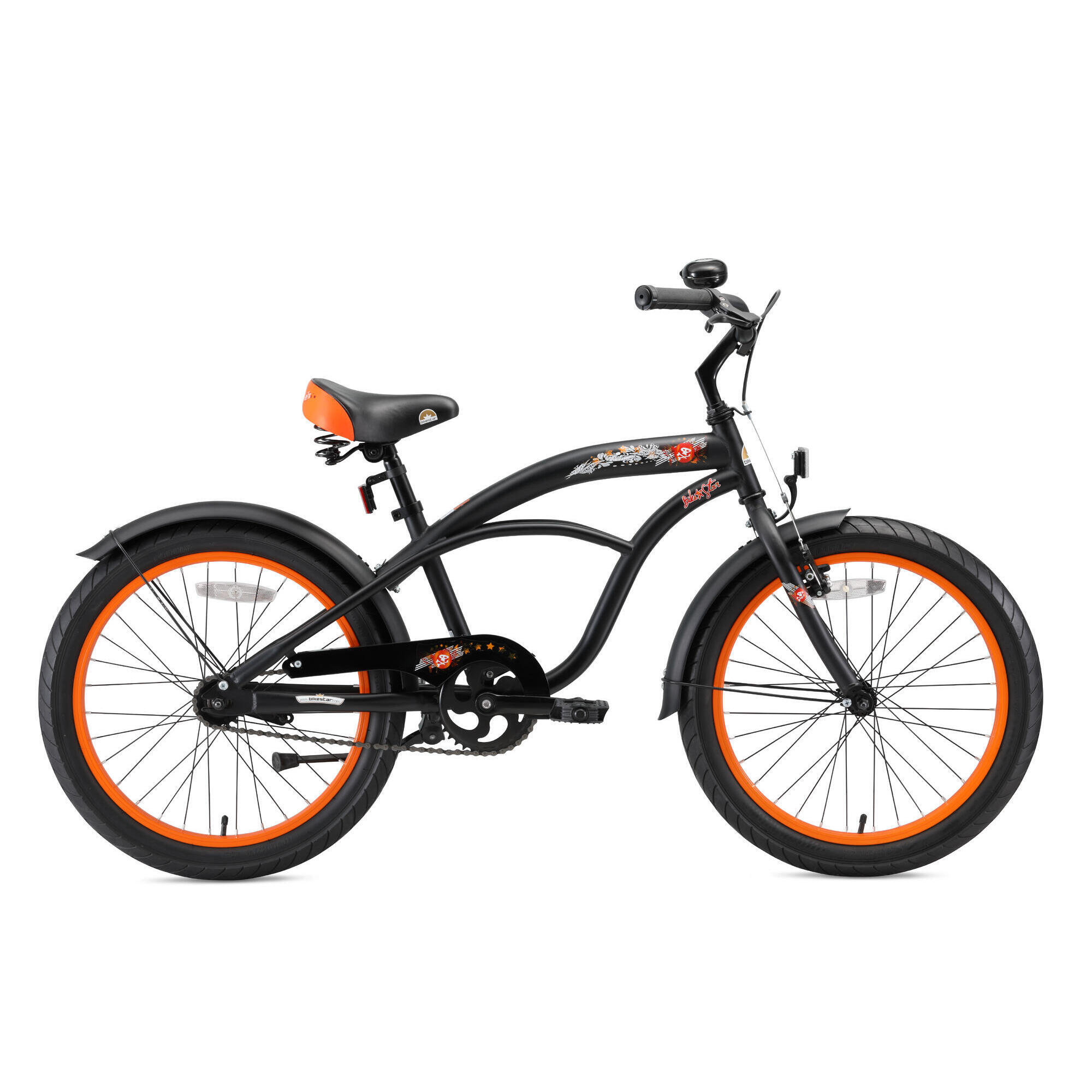 Bikestar - Vélo Enfant 20 Pouces À Partir De 6 - 9 Ans, Vtc Cruiser - Vélo Enfant - Noir - Taille Unique - Decathlon