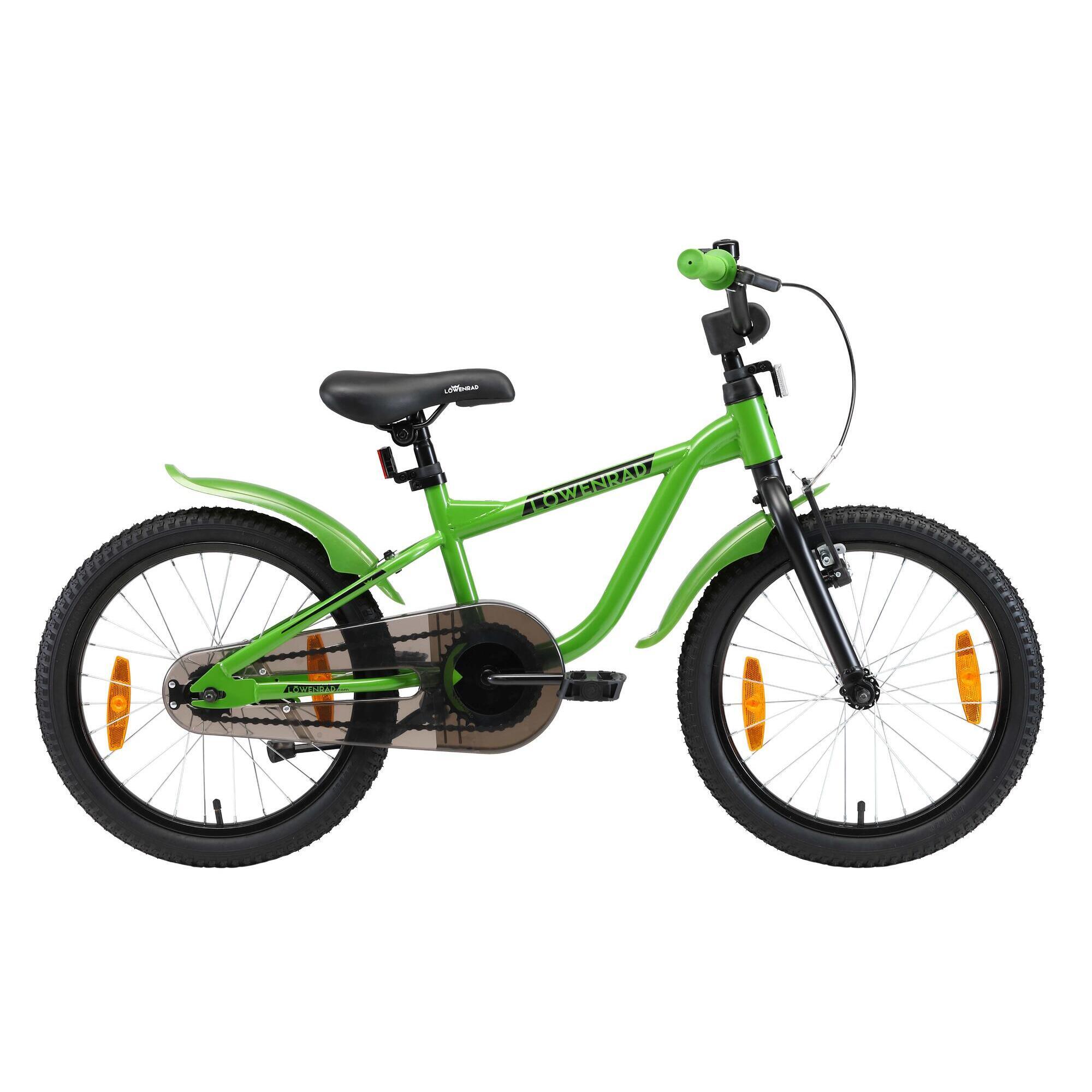 Löwenrad - Vélo Enfant 18 Pouces À Partir De 5 - 7 Ans, Vtc Sport - Vélo Enfant - Vert - Decathlon