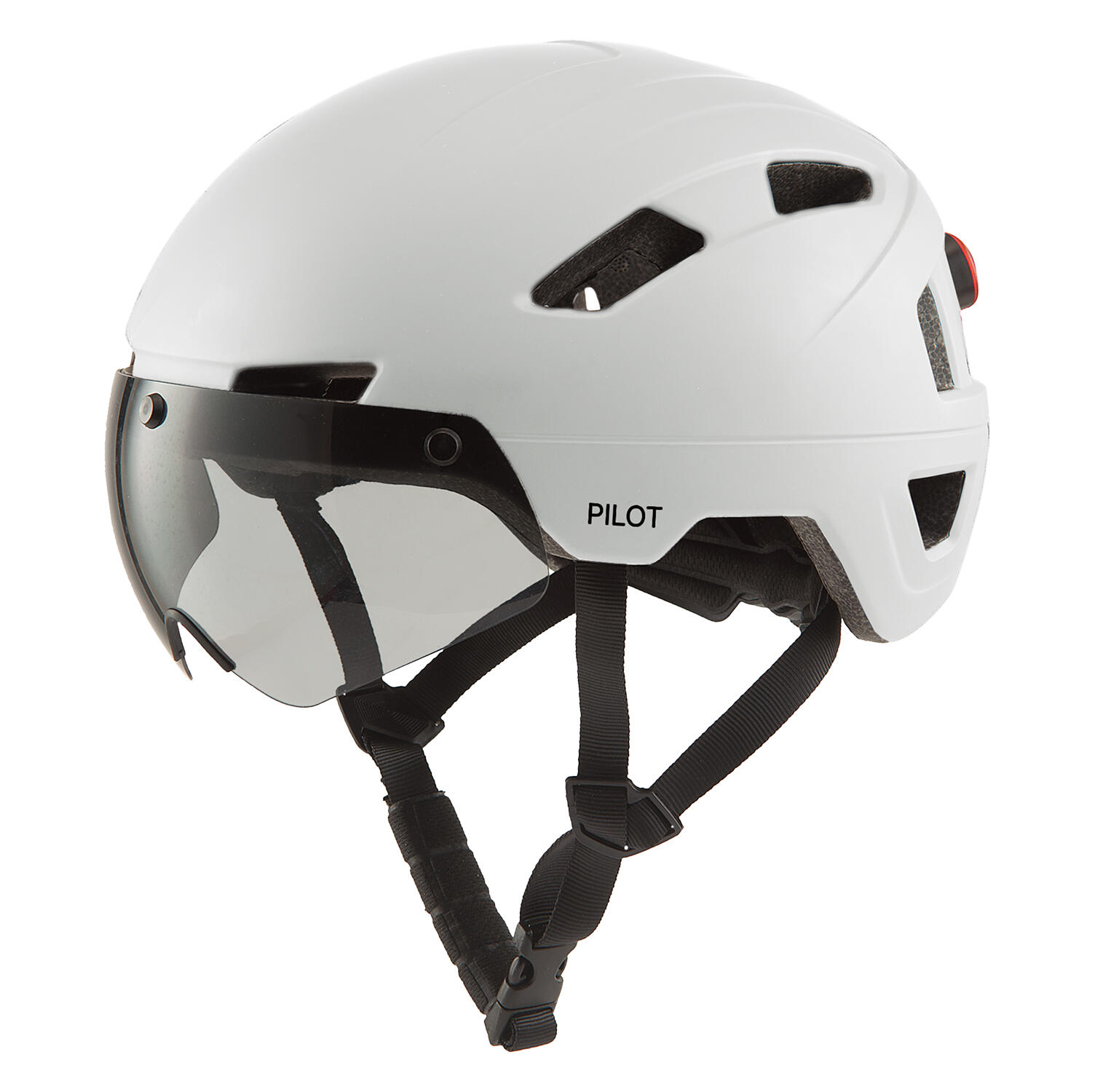 Casque vélo GO-OFF PILOT avec visière certifiée NTA – Blanc, L 2/7