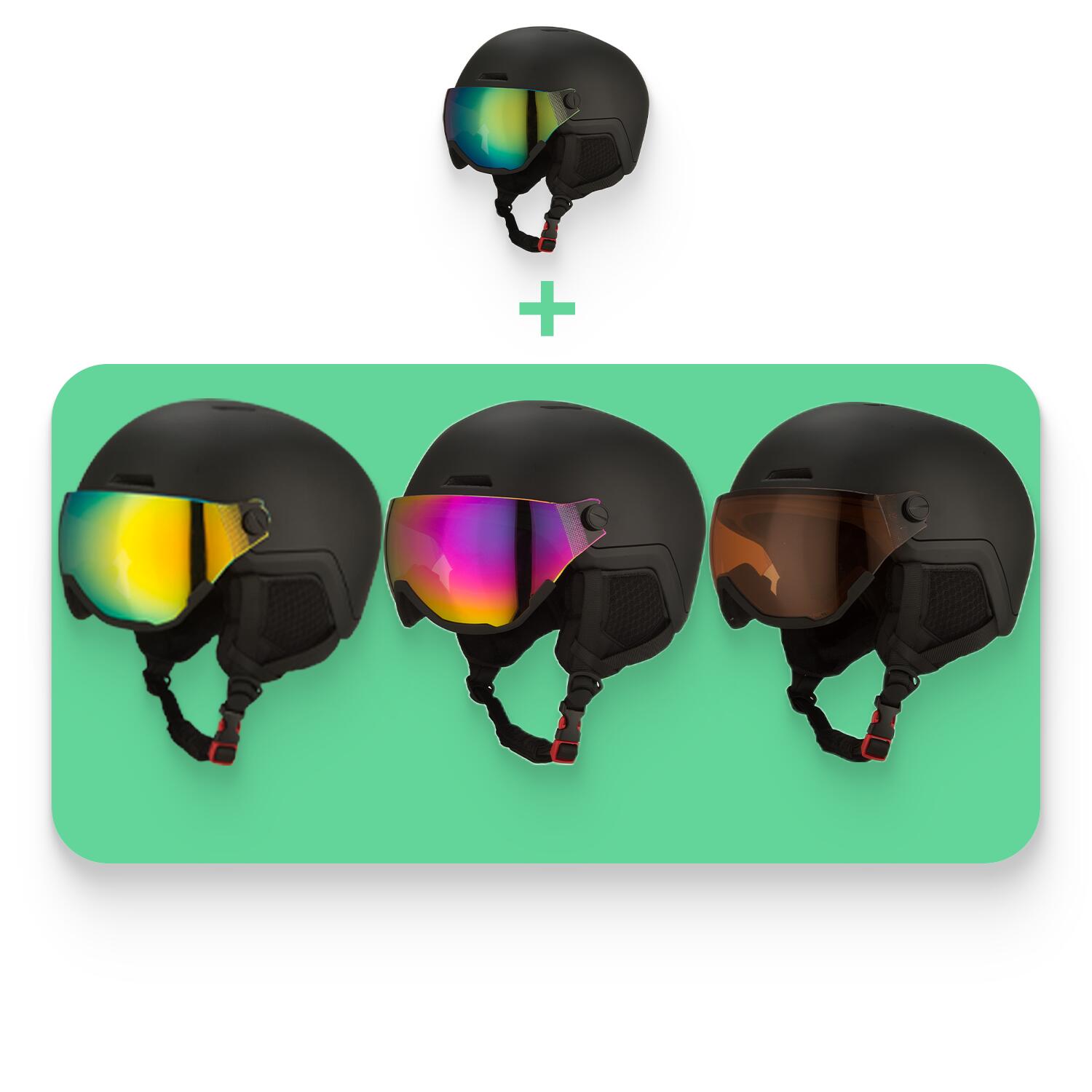 Casque de ski GOOFF Xtreme avec visière –  noir taille M 7/7
