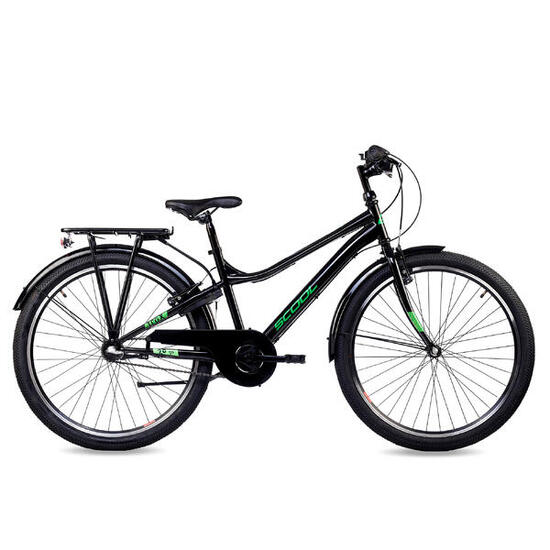 troX 26, MTB Kinderfahrrad, 3-Gang, Schwarz/Neongrün, 140–160 cm