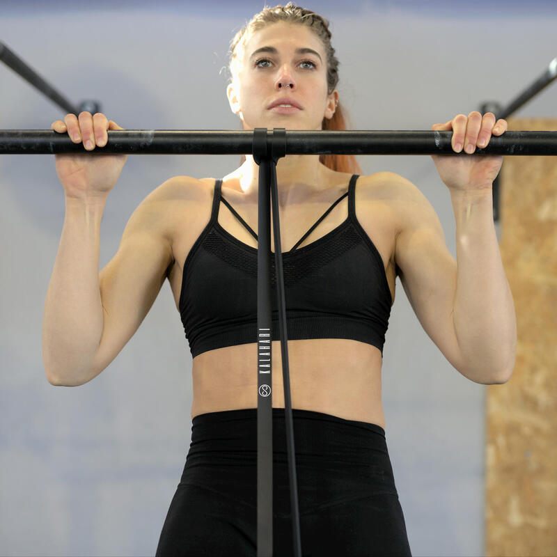 Bandă Elastică Neagră 10 la 30kg,  Elastic fitness pentru antrenament, tracțiuni
