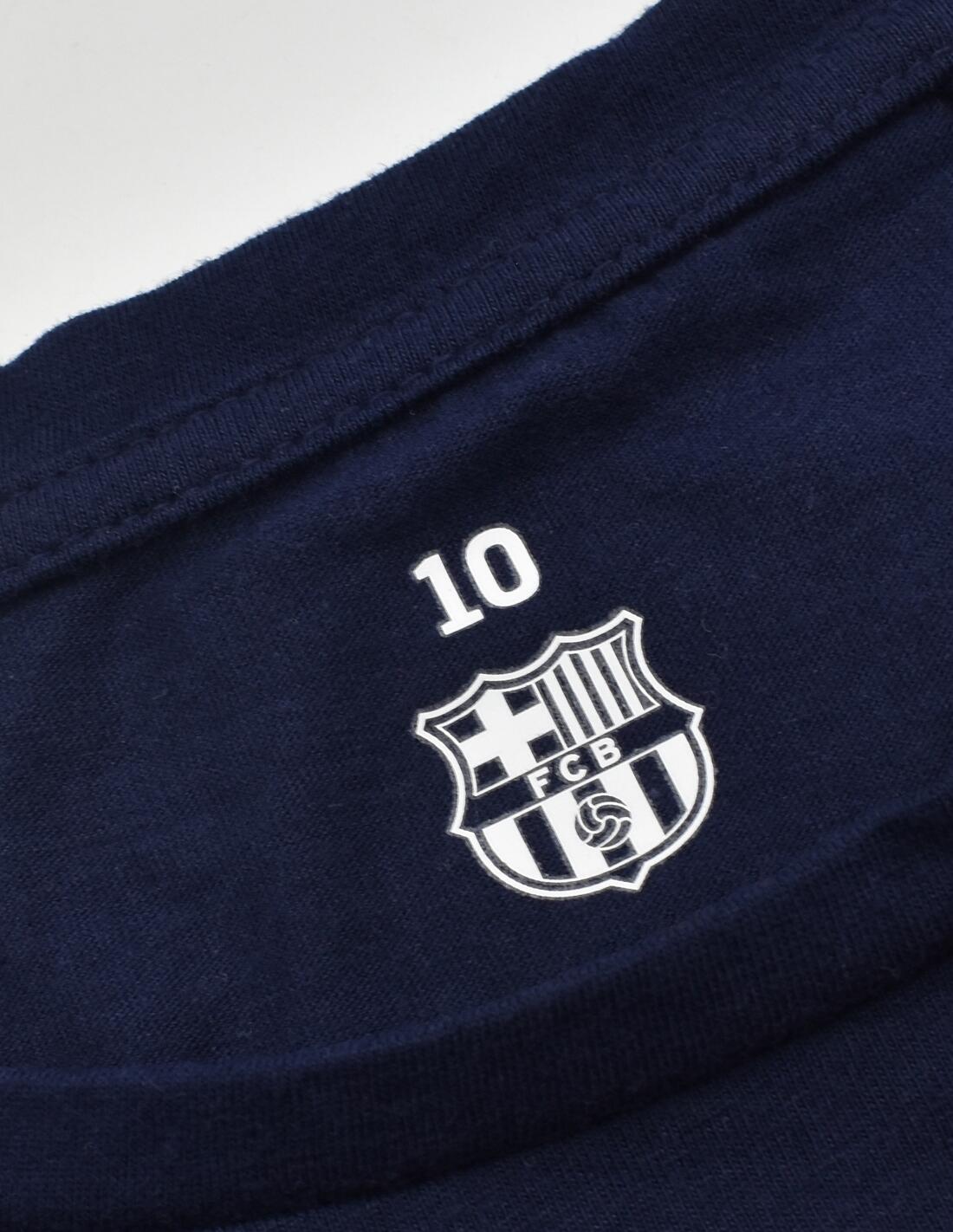 Camiseta Barça Azul Marino con Escudo Coral - Júnior 3/3