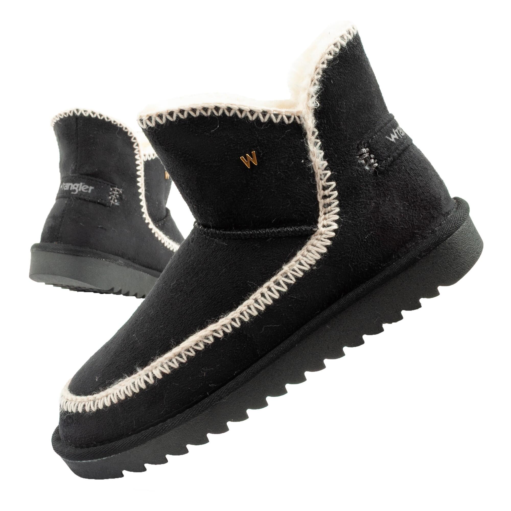 Wrangler - Bottes D'Hiver À Hauteur De Cheville Pour Femmes Wrangler Elsa Doublées - Chaussures D'Alpinisme - Noir - Decathlon