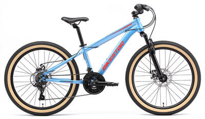 Mtb 24" kinderfiets 9 jaar, hardtail, 21 versnellingen, schijfremmen
