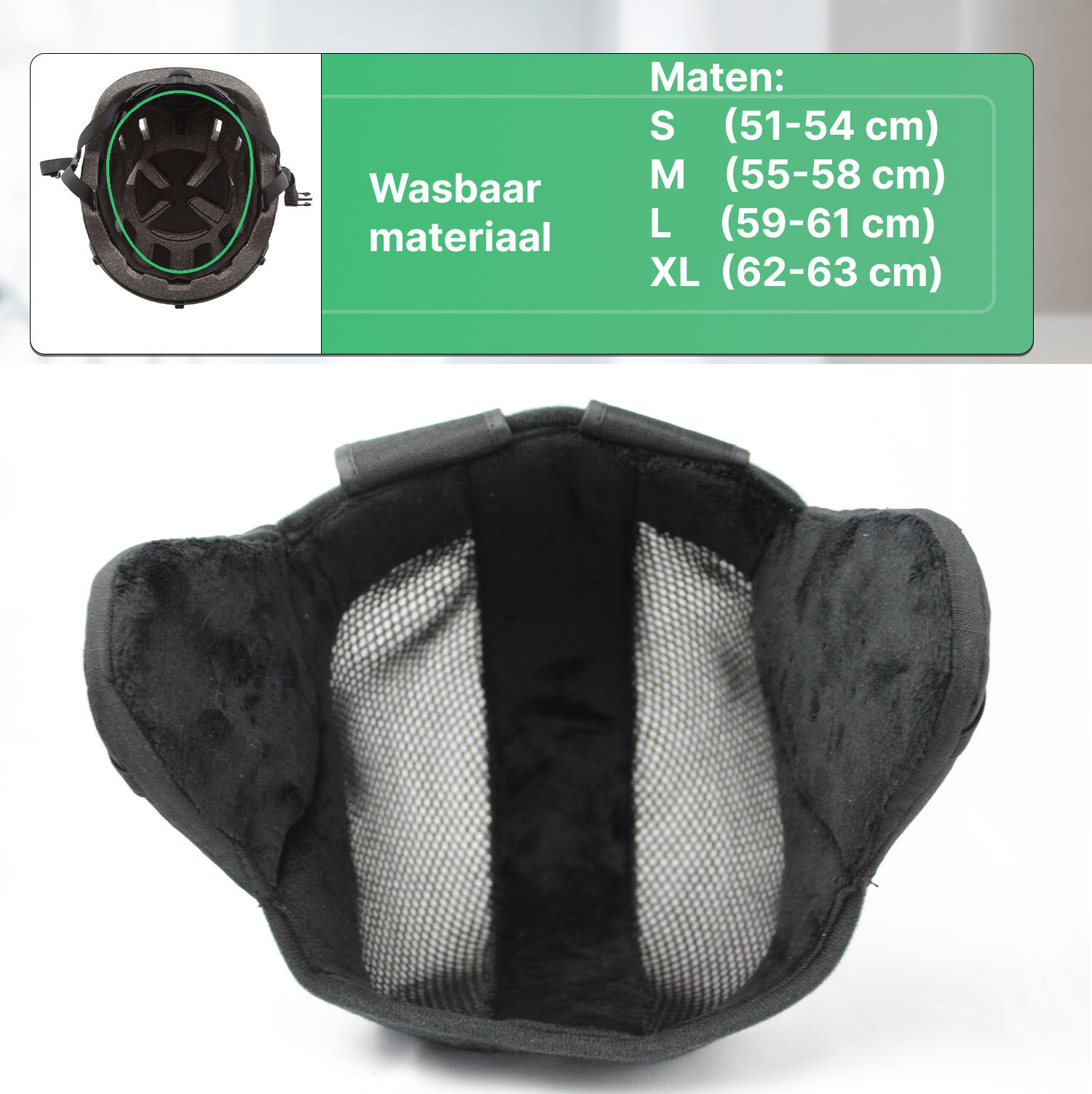 Doublure hiver pour casque vélo – compatible tout casque – taille S 7/7