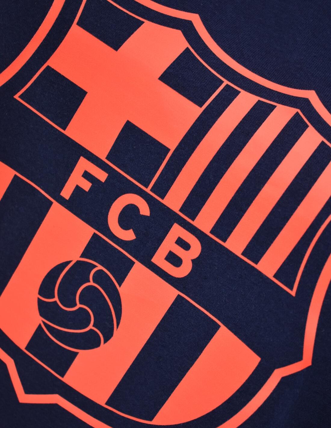 Camiseta Barça Azul Marino con Escudo Coral - Júnior 2/3