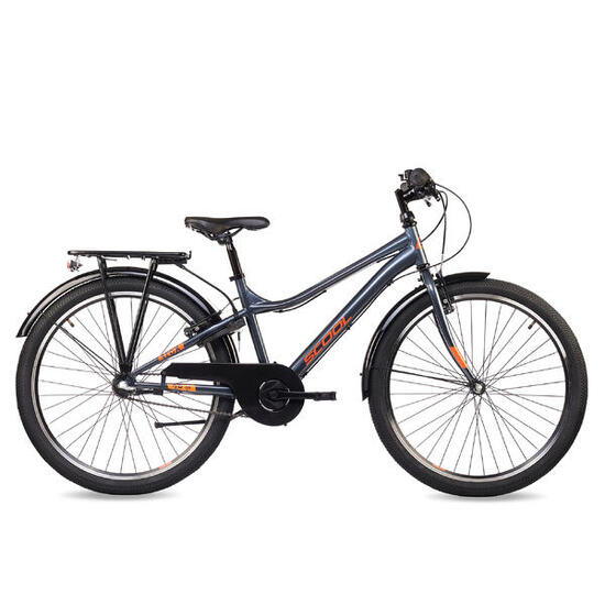 troX, 20 Zoll Kinderfahrrad, 3-Gang, Schwarz/Neongrün, 115–130 cm, 6–9 Jahre