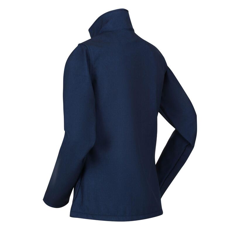 Casaco para Caminhada Softshell Connie V Mulher Azul Marinho