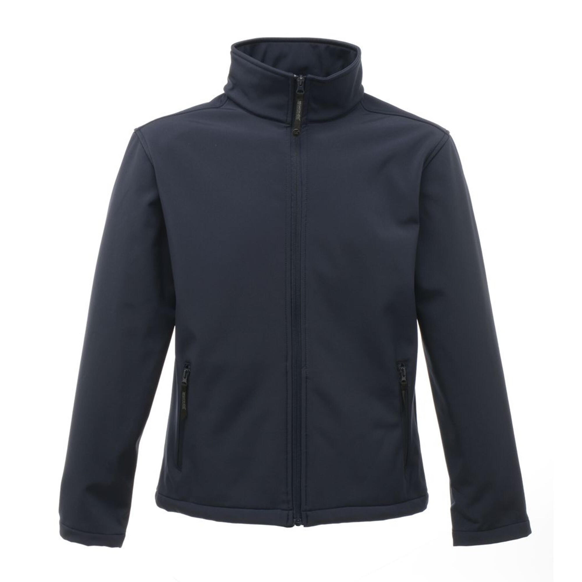 Professional Mens Classic 3 Layer Zip Up Softshell Jacket (Navy/Seal Grey) 1/5