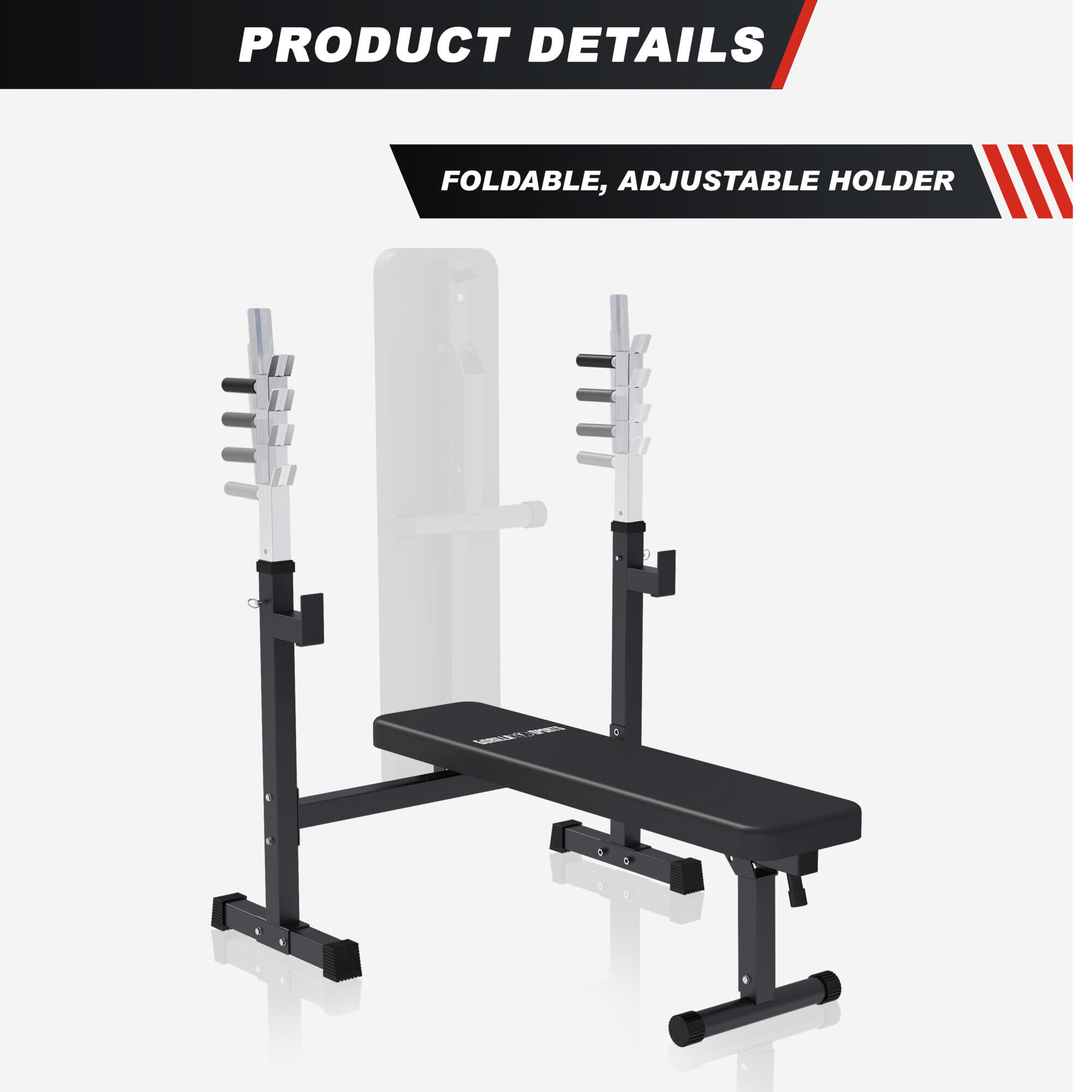 Banc de musculation avec support (40/70/100 kg) 5/7