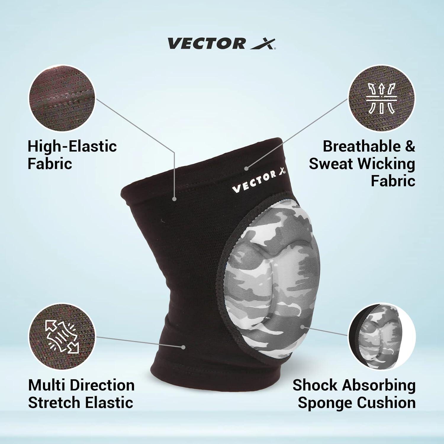 Vector X Camo Knieband Schwarz/Grau – Größe M / Medium 2/5