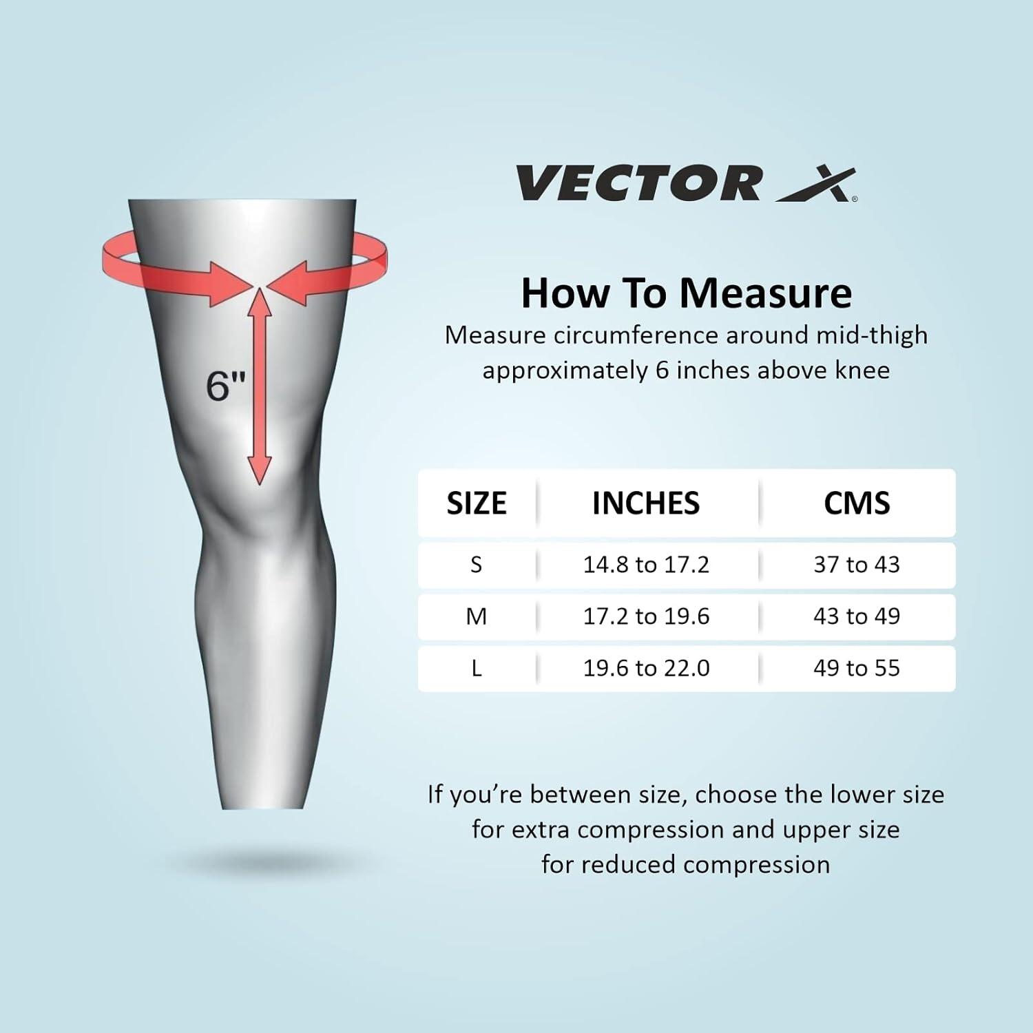 Vector X Camo Knieband Schwarz/Grau – Größe M / Medium 5/5