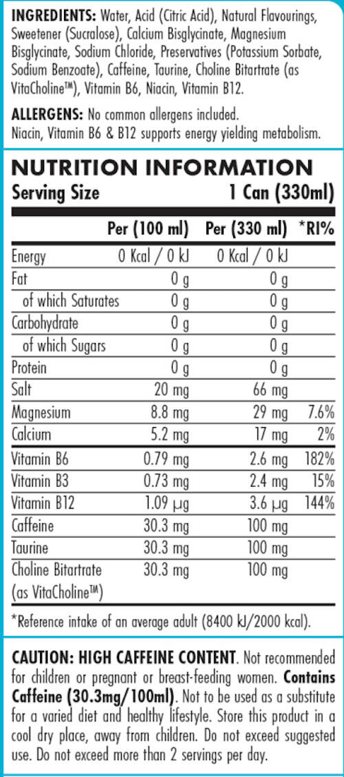 Boissons énergisantes - BodyFuel Energy Cans - Framboise Bleue Pack de 12 3/3