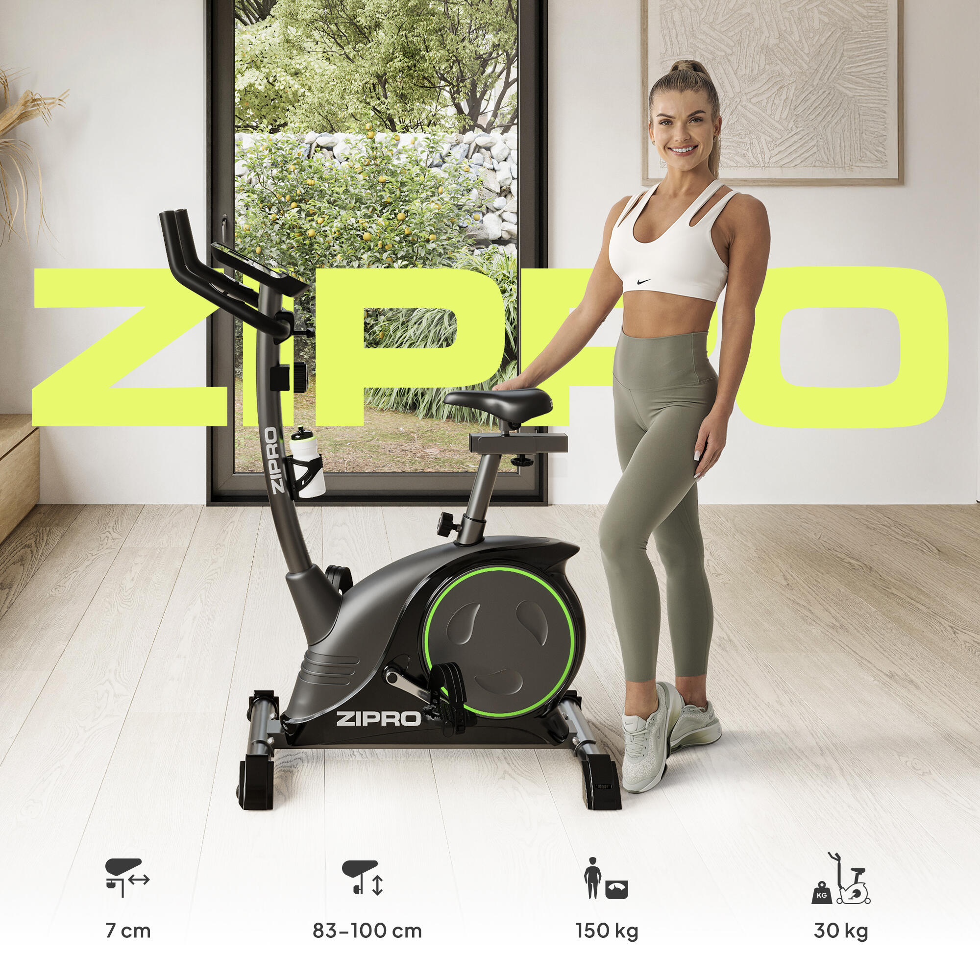 Vélo d'appartement magnétique Zipro Nitro pour fitness et cardio 3/8