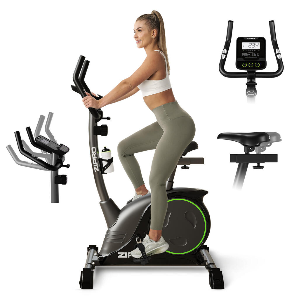 ZIPRO Nitro Magnetic Exercise Bike with 8 kg Flywheel, 8 Resistance Levels