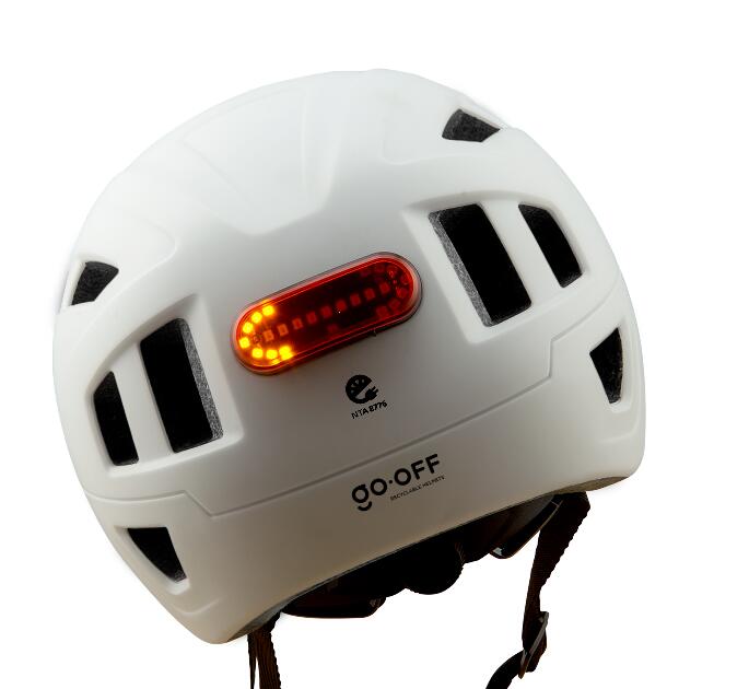 Casque vélo GO-OFF PILOT avec couvre-pluie (blanc L) 3/7