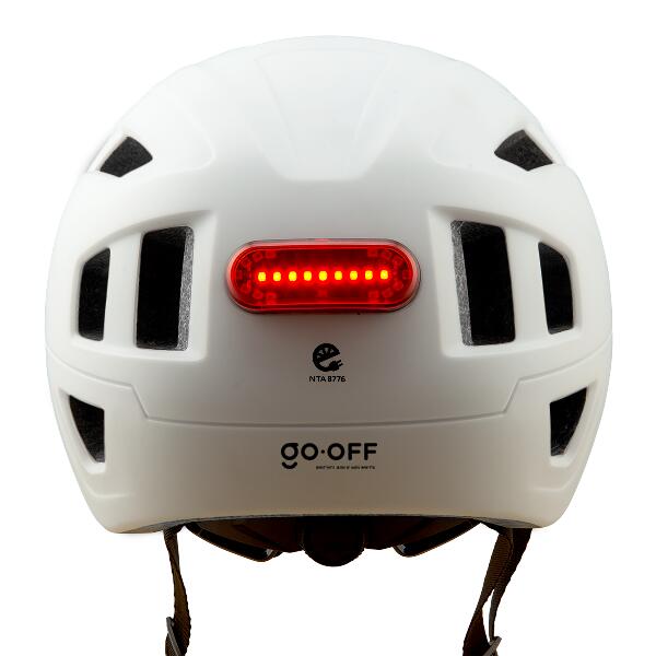 Casque vélo GO-OFF PILOT avec couvre-pluie (blanc L) 2/7