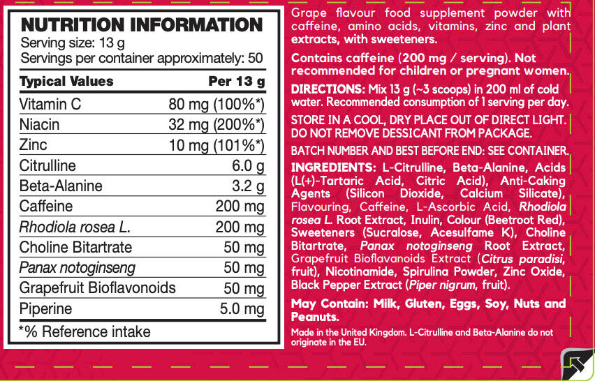 Pre-workout - NO-Xplode - Uva 3/5