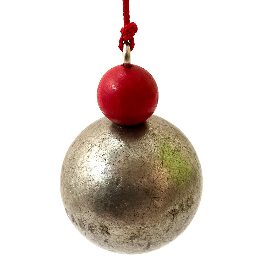 Bouleset coul. rouge framboise-1 boule aimantée-1 traceur de terrain-1 cochonnet 3/7