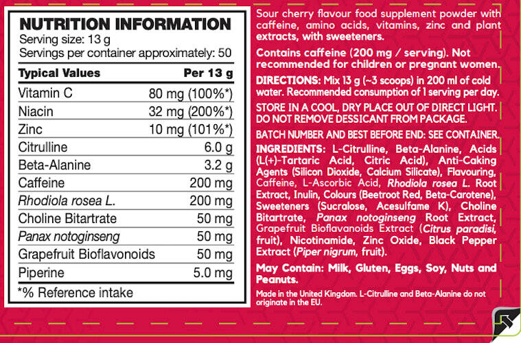 Pre-workout - NO-Xplode - Cerise Acidulée 3/4