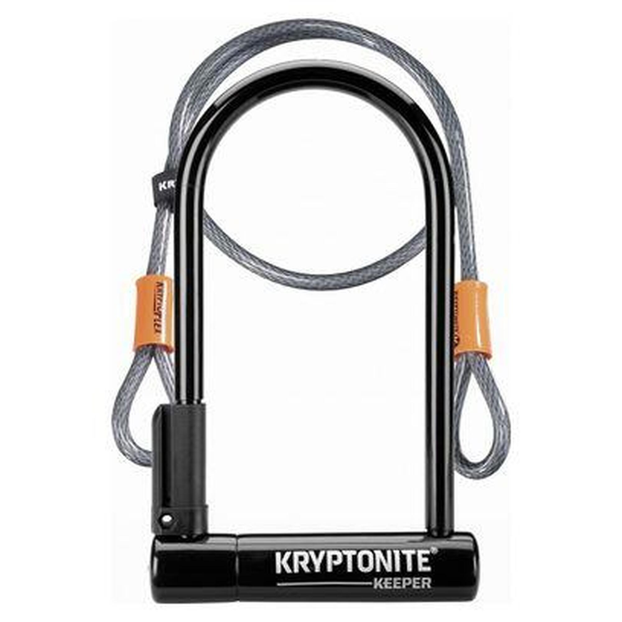 Kryptonite - Antivol En U Kryptonite U-keeper 12 Std Avec Câble Kryptoflex - Antivol - Noir - Taille Unique - Decathlon