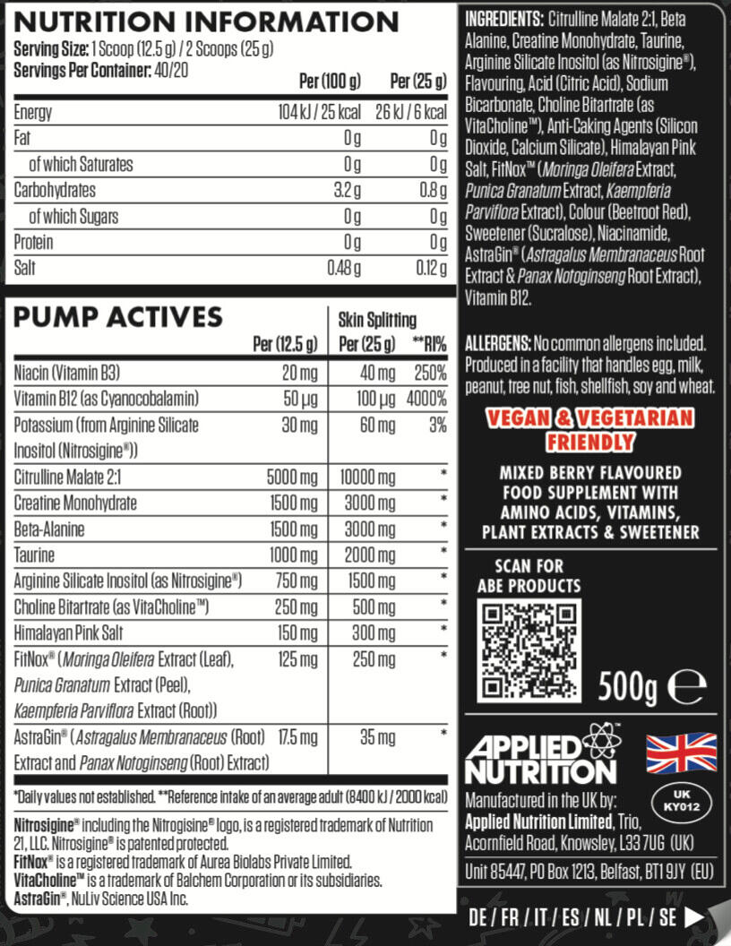 Pre-workout - Abe Pomp (500g) - Red Hawaiian 3/3
