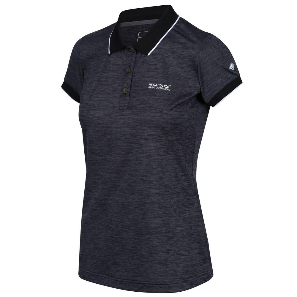 Womens/Ladies Remex II Polo Neck TShirt (Black) 3/5