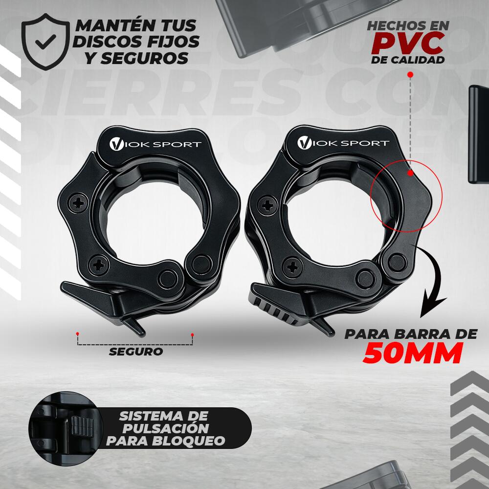 Par de bloqueios para barra olímpica Viok Sport 5/5