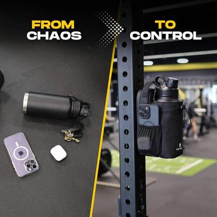 Sac Magnétique Sport, Fitness - Fixation Aimantée, Porte Bouteille, Téléphone