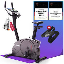 Vélo d'appartement - 150kg - 200cm + ceinture de mesure du pouls - ET 6