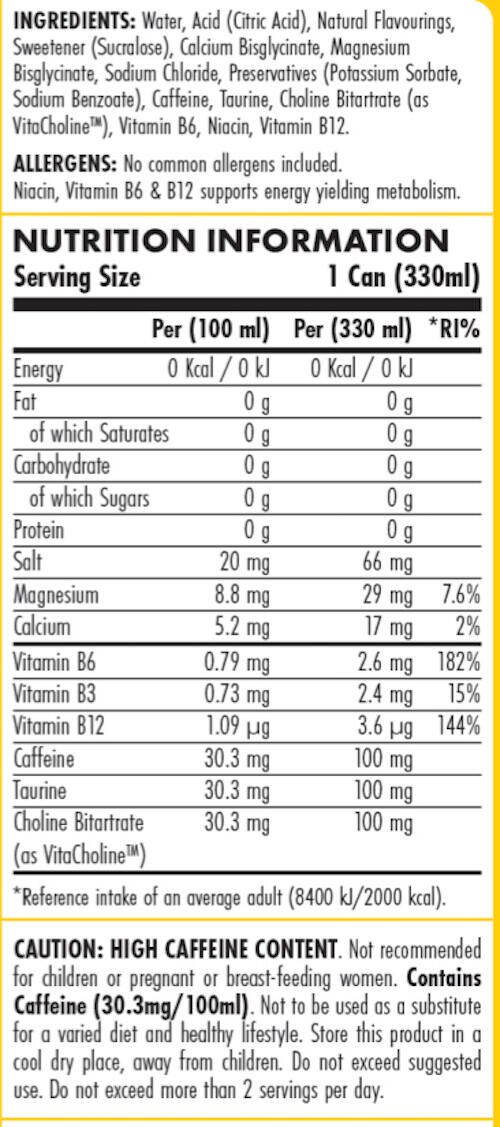 Boissons énergisantes - BodyFuel Energy Cans - Limonade Pack de 12 3/3