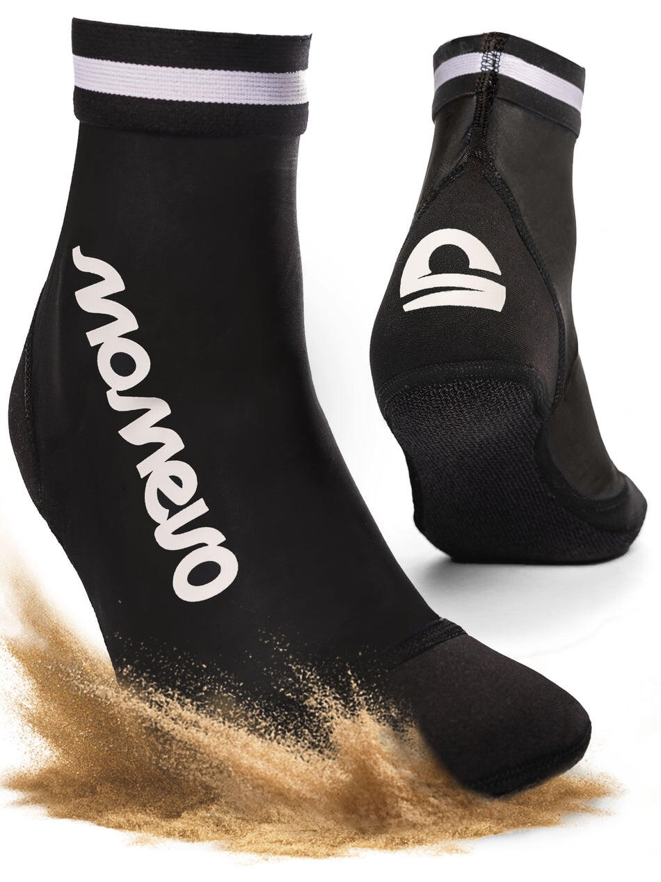 MOMEVO Beachvolleyball Socken aus Neopren – Schutz für Strandsport Schwarz
