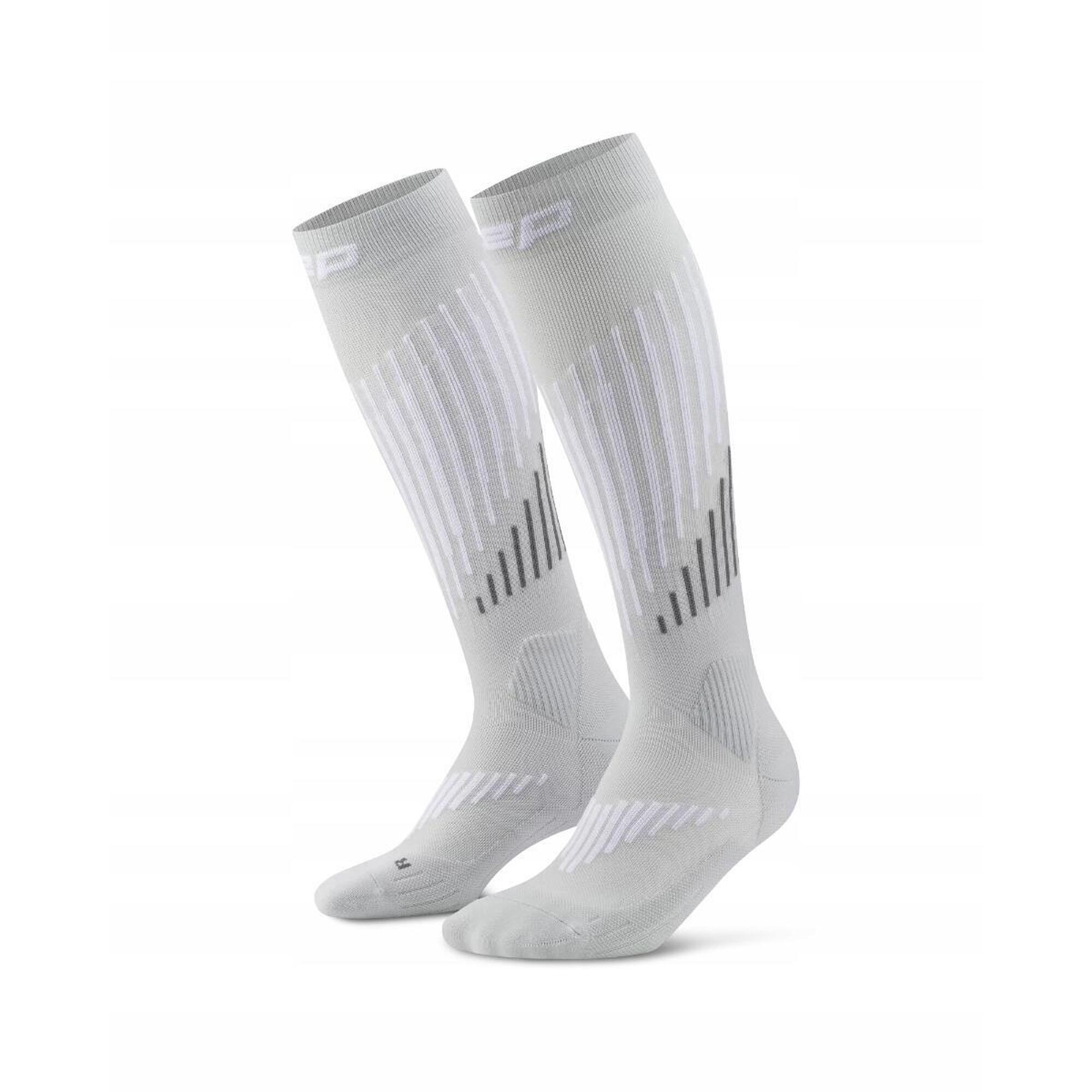 Długie skarpety kompresyjne dla kobiet z wełną Merino Core Run CEP