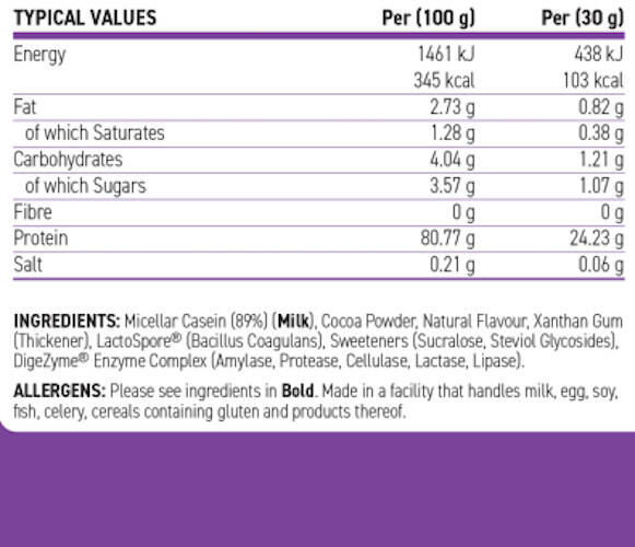 Caséine - 100% Casein Protein - Crème au Chocolat 3/3