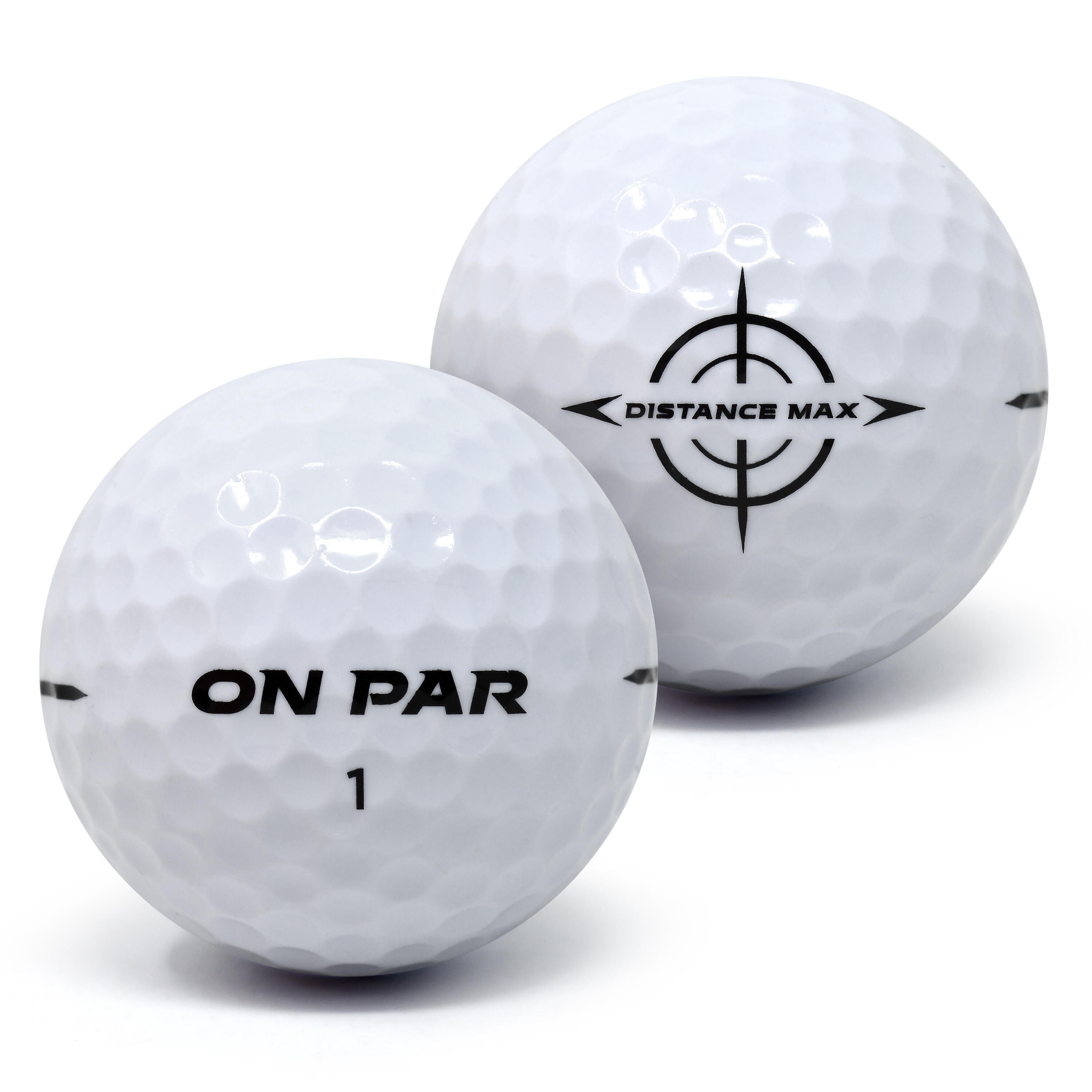 Lot de 12 balles de golf blanches - Distance maximale 3/6