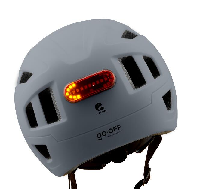 Casque vélo GO-OFF PILOT avec pare-soleil (gris M) 3/7
