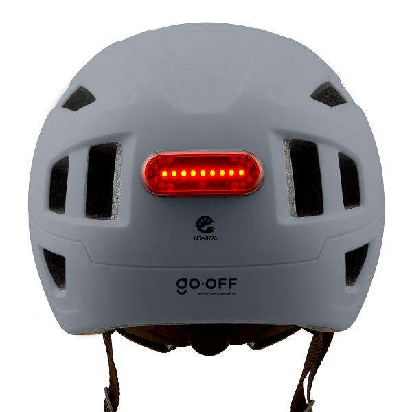 Casque vélo GO-OFF PILOT avec pare-soleil (gris M) 2/7