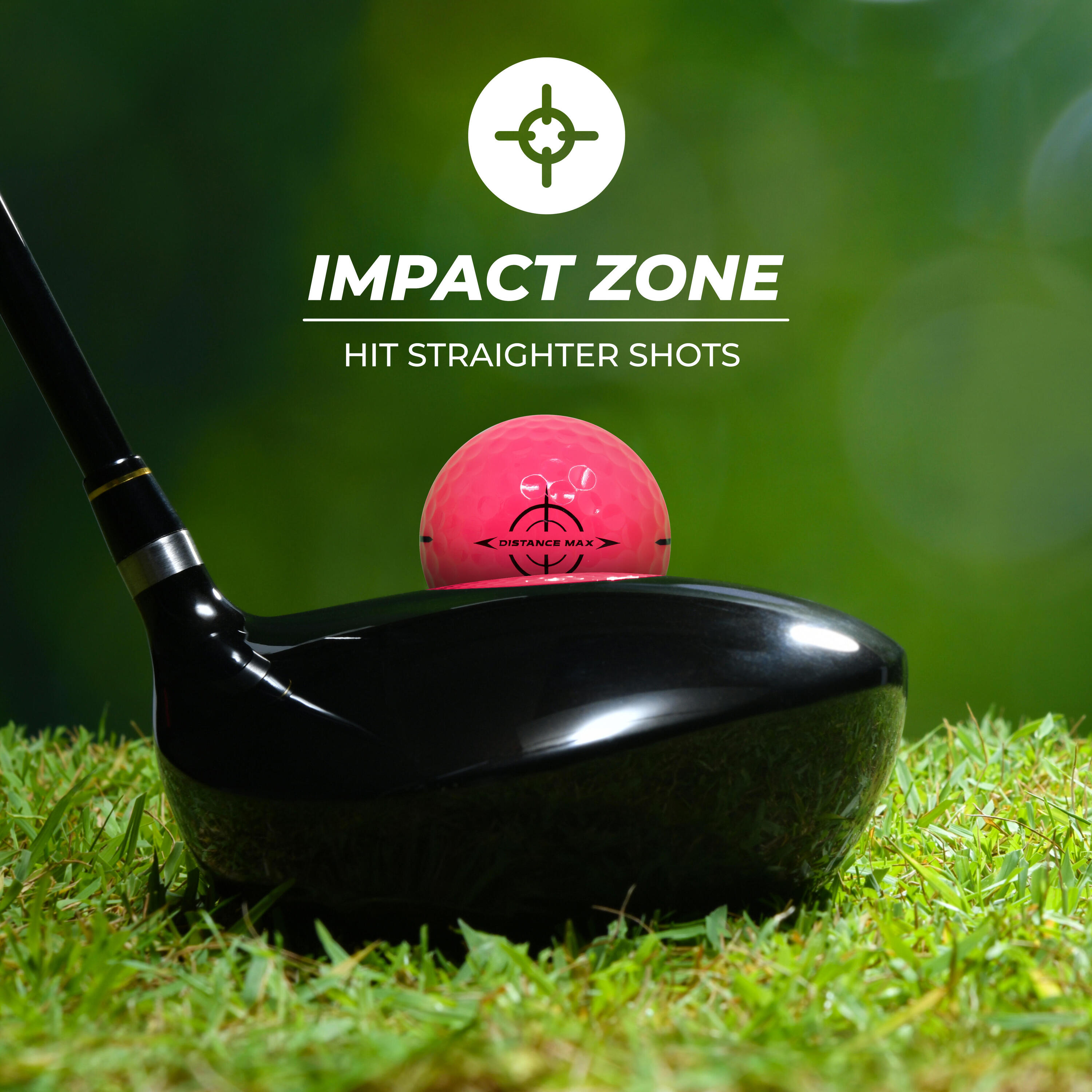 Balle de golf pack 12 rose - Distance Max 4/6