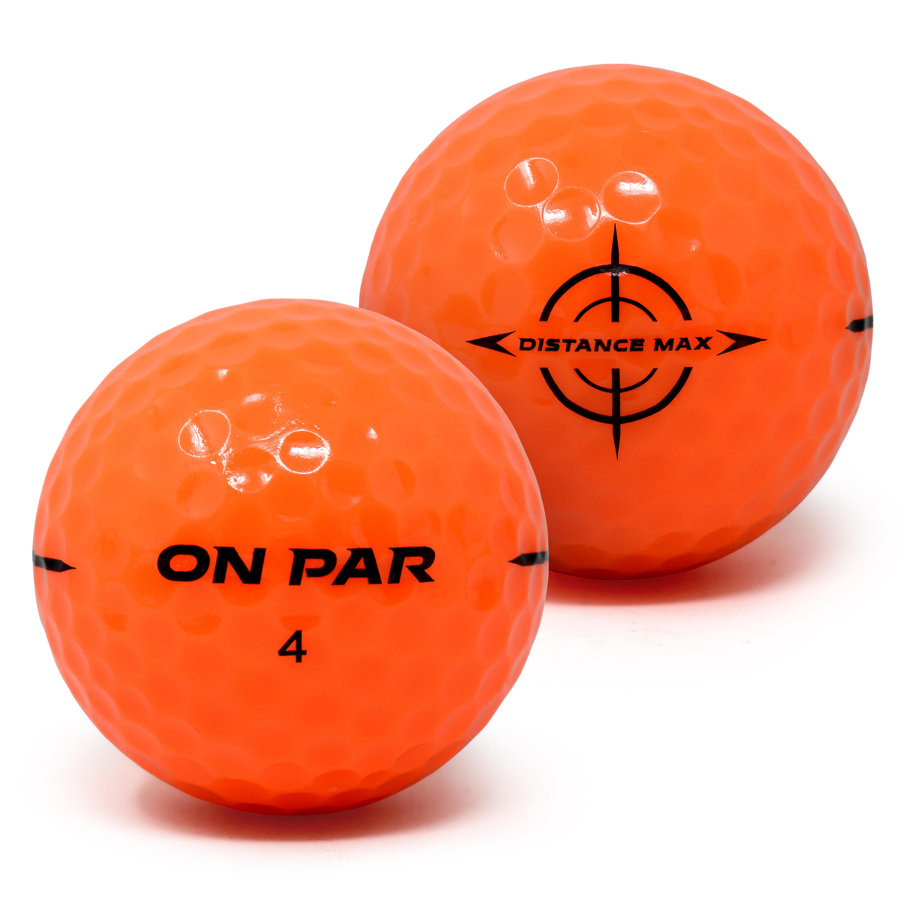 Lot de 12 balles de golf orange - Distance maximale 3/6