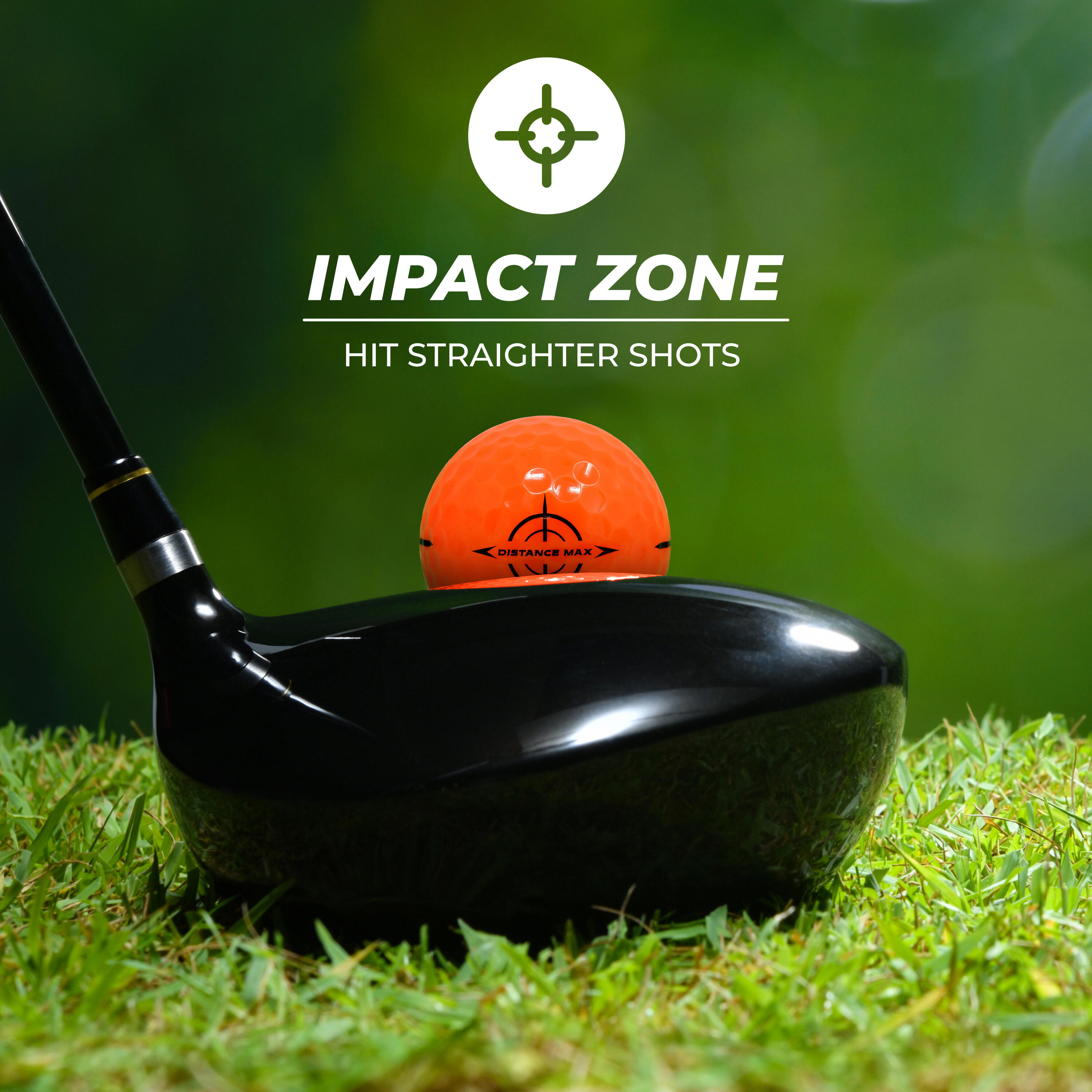 Lot de 12 balles de golf orange - Distance maximale 4/6