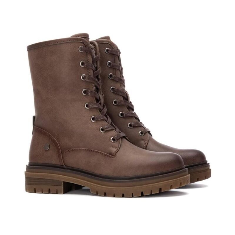 Botines Planos Mujer Refresh  Marrón 3/4