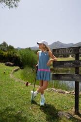 Robe bleu ciel avec jupe-culotte