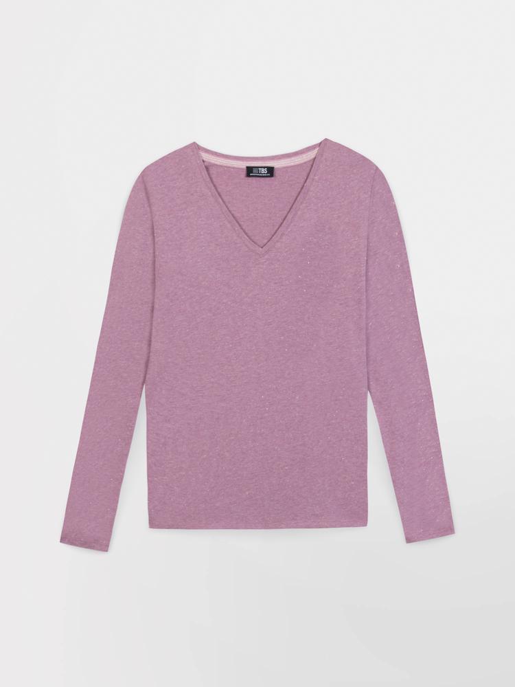 T-shirt manches longues Femme ADINALON - Pivoine. 3/4